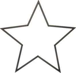 Intratuin Kersthanger Ster Zwart 56 X 1 X 60 Cm