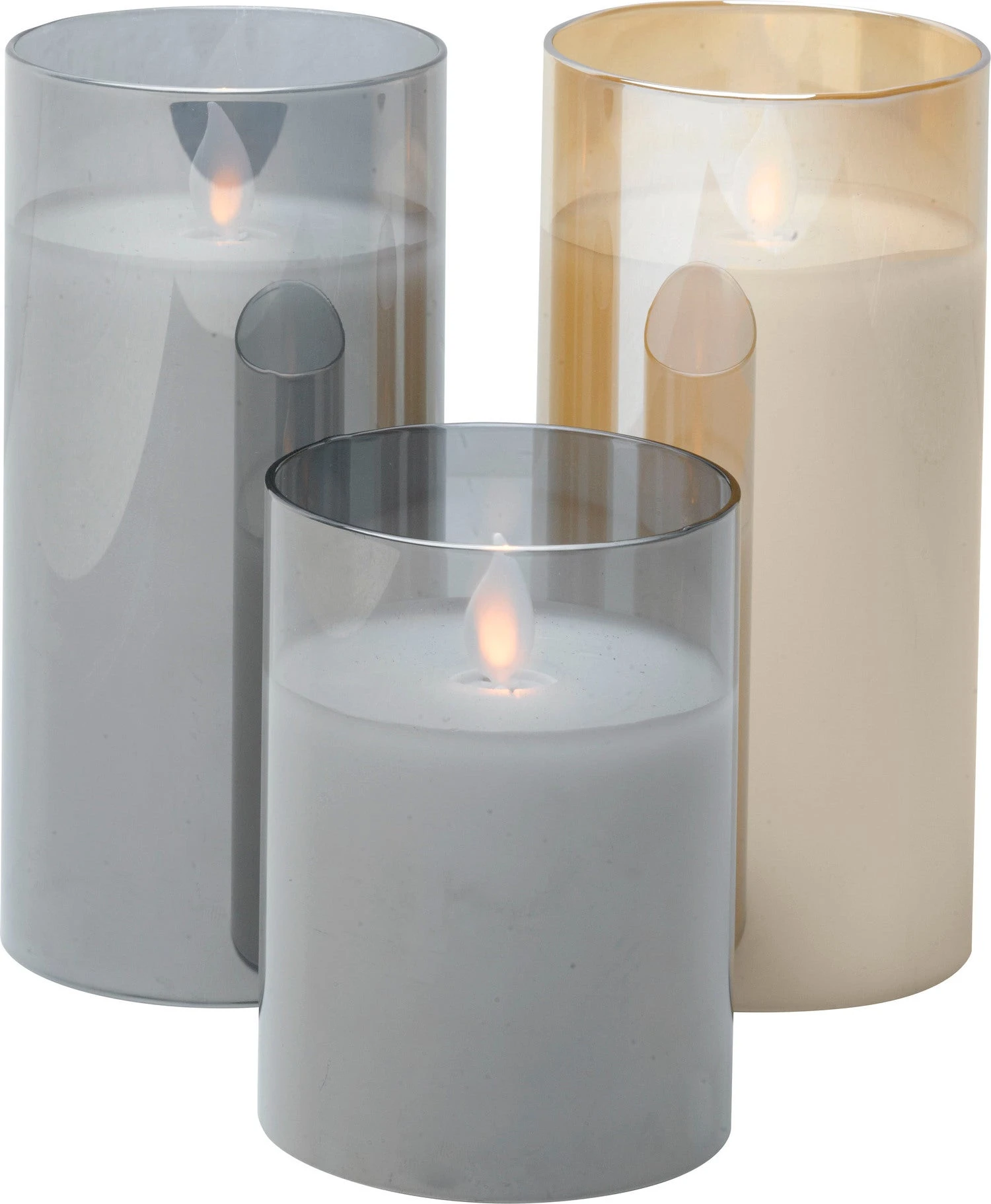Intratuin LED Kaars In Glas Met Timer Goud / Wit D 7,5 H 15 Cm 2 Intratuin LED Kaars In Glas Met Timer Goud / Wit D 7,5 H 15 Cm - Afbeelding 2
