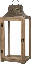 Intratuin Lantaarn Naturel / Zilver 25 X 20 X 54 Cm 1 Intratuin Lantaarn Naturel / Zilver 25 X 20 X 54 Cm