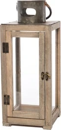 Intratuin Lantaarn Hoog Hout / Glas Met Opengewerkte Kap 27 X 27 X 68 Cm Naturel 1 Intratuin Lantaarn Hoog Hout / Glas Met Opengewerkte Kap 27 X 27 X 68 Cm Naturel