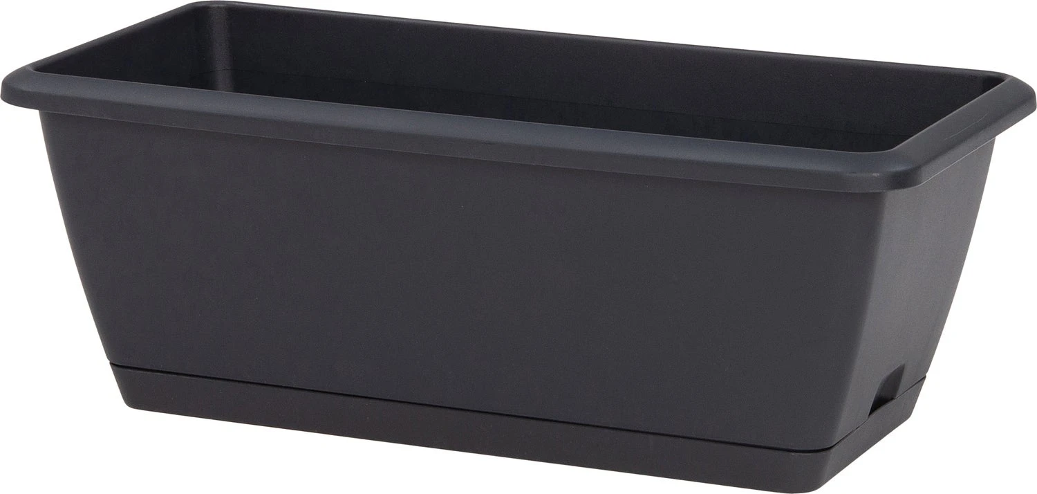 Intratuin Balkonbak Antraciet 39,7 X 19 X 14 Cm 1 Intratuin Balkonbak Antraciet 39,7 X 19 X 14 Cm
