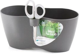 Intratuin Kweekbak Dubbel Met Schaar Grijs D 12 H 25 Cm