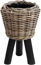 Drypot Op Zwarte Poten D27 H42 Cm