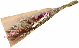 Droogbloemen Veldboeket Susan Roze H 60 Cm