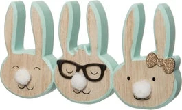 Intratuin Paasdecoratie Konijnen Trio Blauw 18 X 2 X 10 Cm