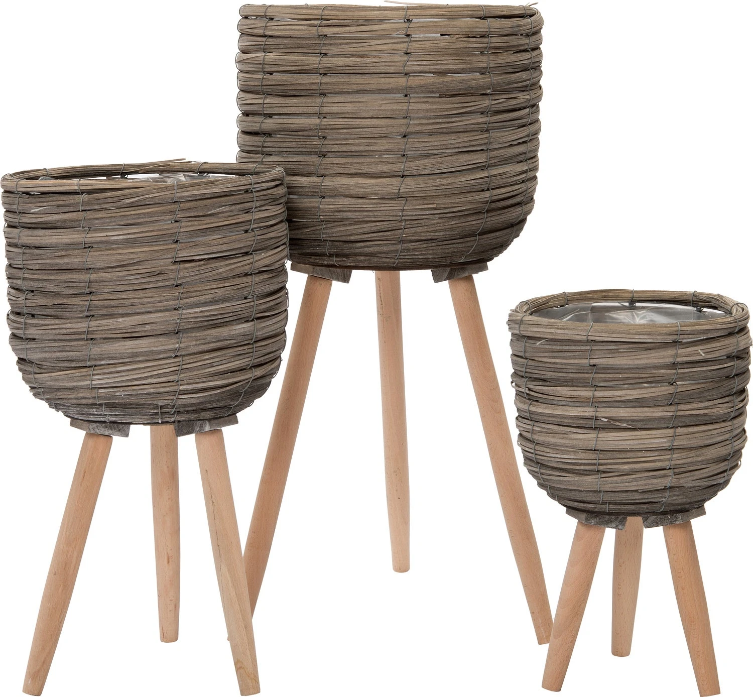 Intratuin Plantenmand Suuz Grijs / Naturel D 21 H 33 Cm 2 Intratuin Plantenmand Suuz Grijs / Naturel D 21 H 33 Cm - Afbeelding 2