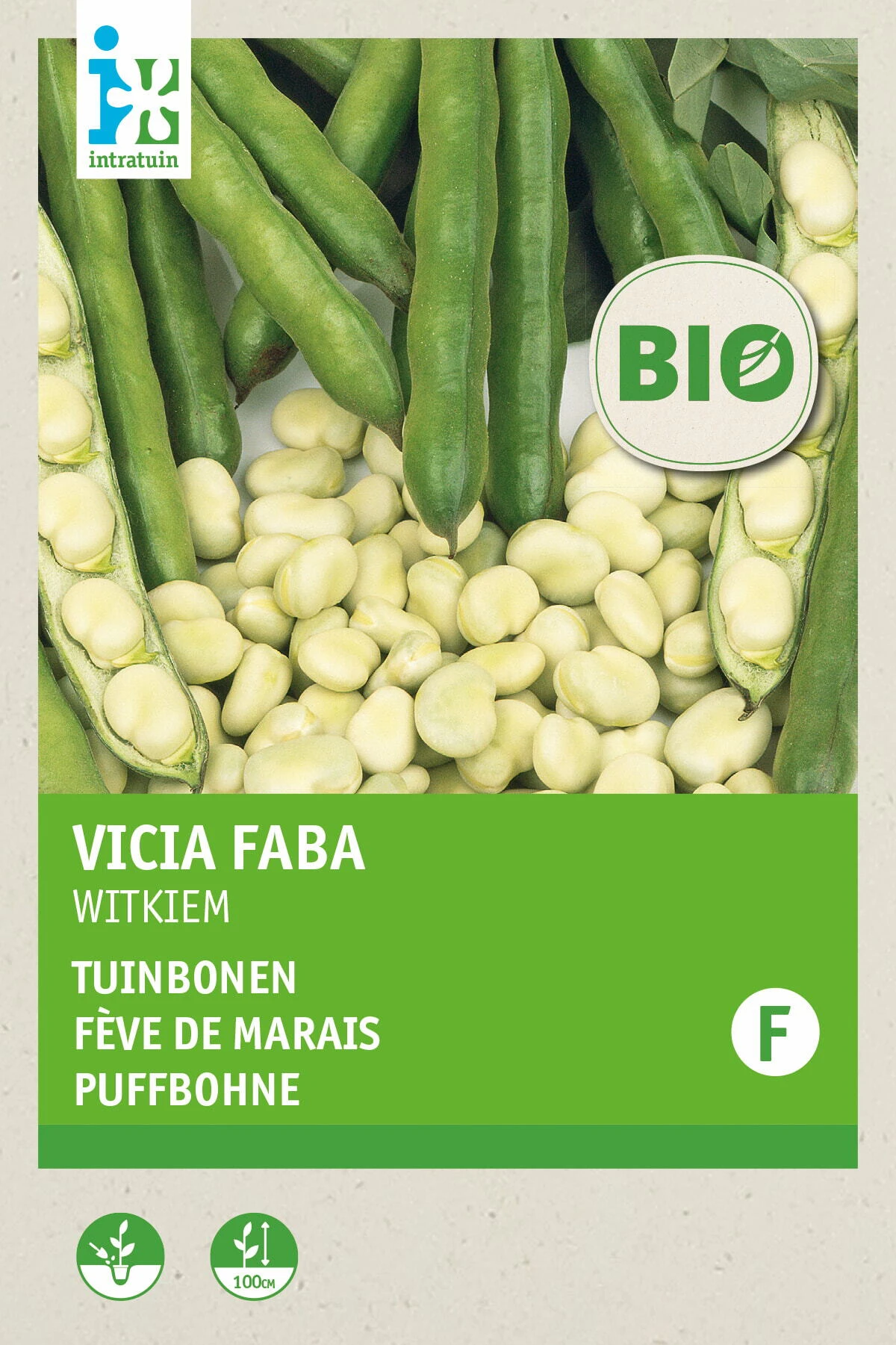 Biologische Intratuin Groentezaad Tuinboon (Vicia Faba 'Witkiem') 1 Biologische Intratuin Groentezaad Tuinboon (Vicia Faba 'Witkiem')