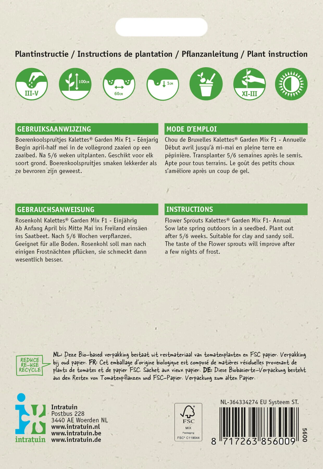 Intratuin Groentezaad Boerenkoolspruitjes Mix (Kalettes) 2 Intratuin Groentezaad Boerenkoolspruitjes Mix (Kalettes) - Afbeelding 2