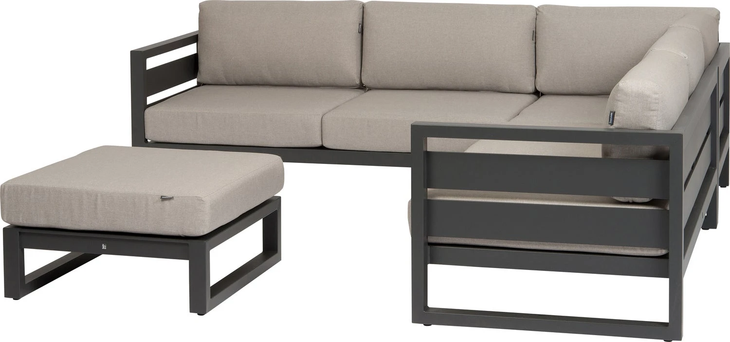 Intratuin 4-zits Loungeset Met Hocker Norma Antraciet 1 Intratuin 4-zits Loungeset Met Hocker Norma Antraciet