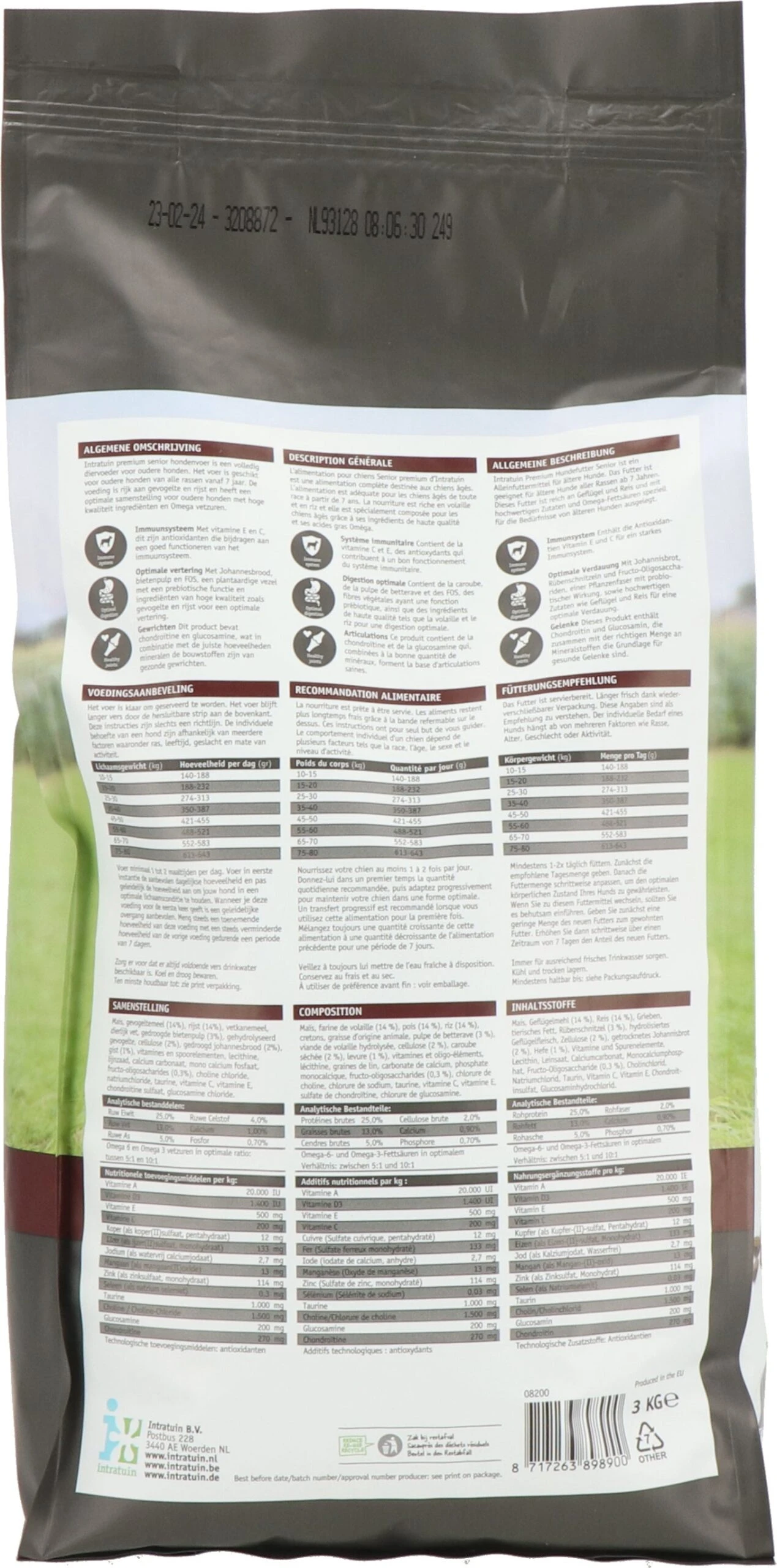 Intratuin Premium Hondenvoeding Senior 3 Kg 3 Intratuin Premium Hondenvoeding Senior 3 Kg - Afbeelding 3