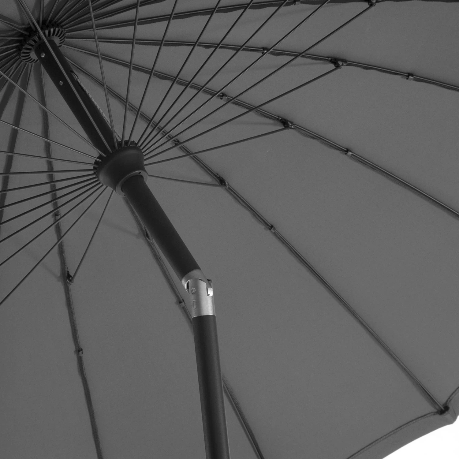 Intratuin Parasol Shanghai Zwart 80+UV D 300 Cm 2 Intratuin Parasol Shanghai Zwart 80+UV D 300 Cm - Afbeelding 2