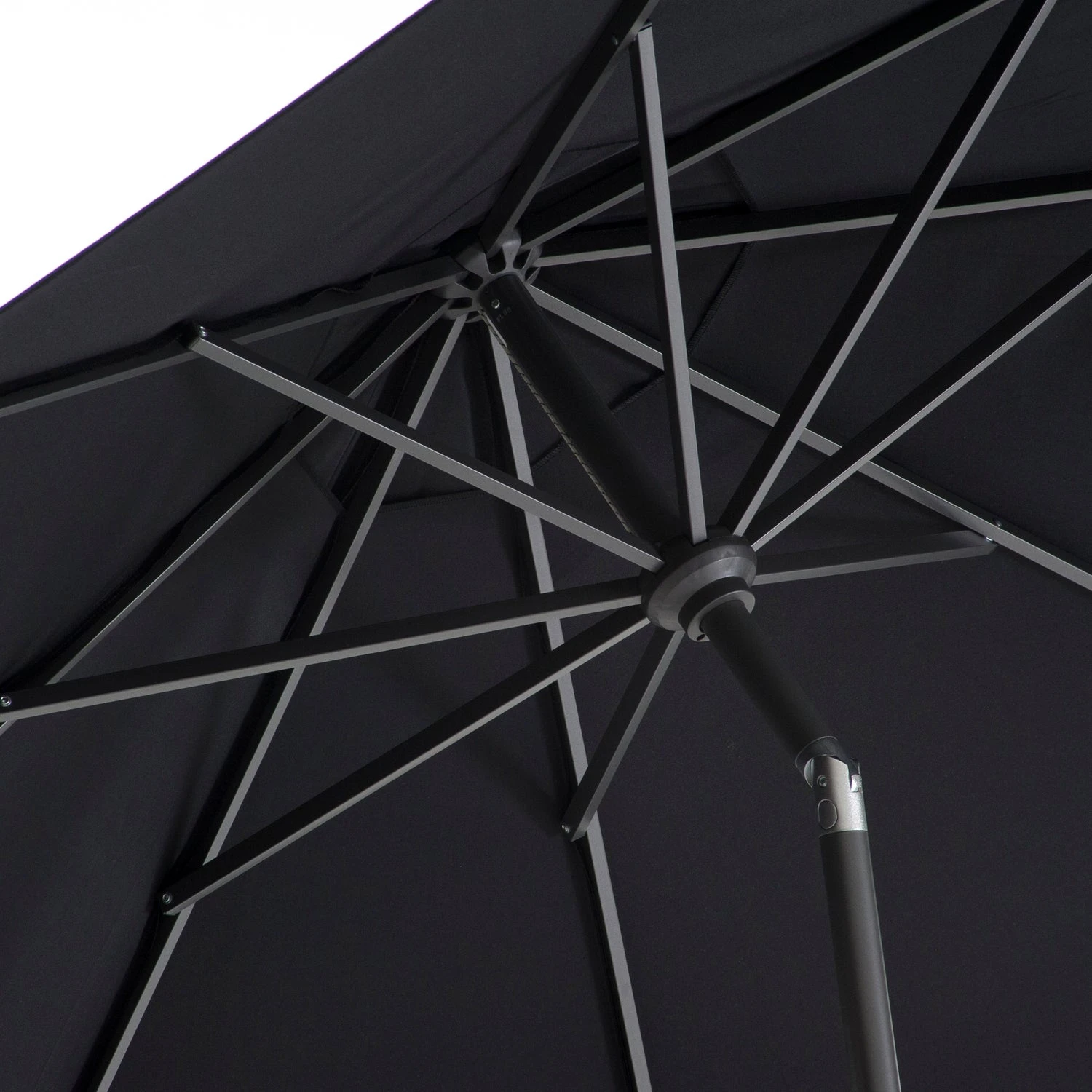 Intratuin Parasol Trinidad Zwart 80+UV D 300 Cm 2 Intratuin Parasol Trinidad Zwart 80+UV D 300 Cm - Afbeelding 2