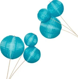 Intratuin Lampion Op Stok Blauw 6 Stuks 1 Intratuin Lampion Op Stok Blauw 6 Stuks