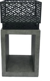 Intratuin Vuurtafel Raymond Grijs / Zwart 35 X 35 X 70 Cm 1 Intratuin Vuurtafel Raymond Grijs / Zwart 35 X 35 X 70 Cm