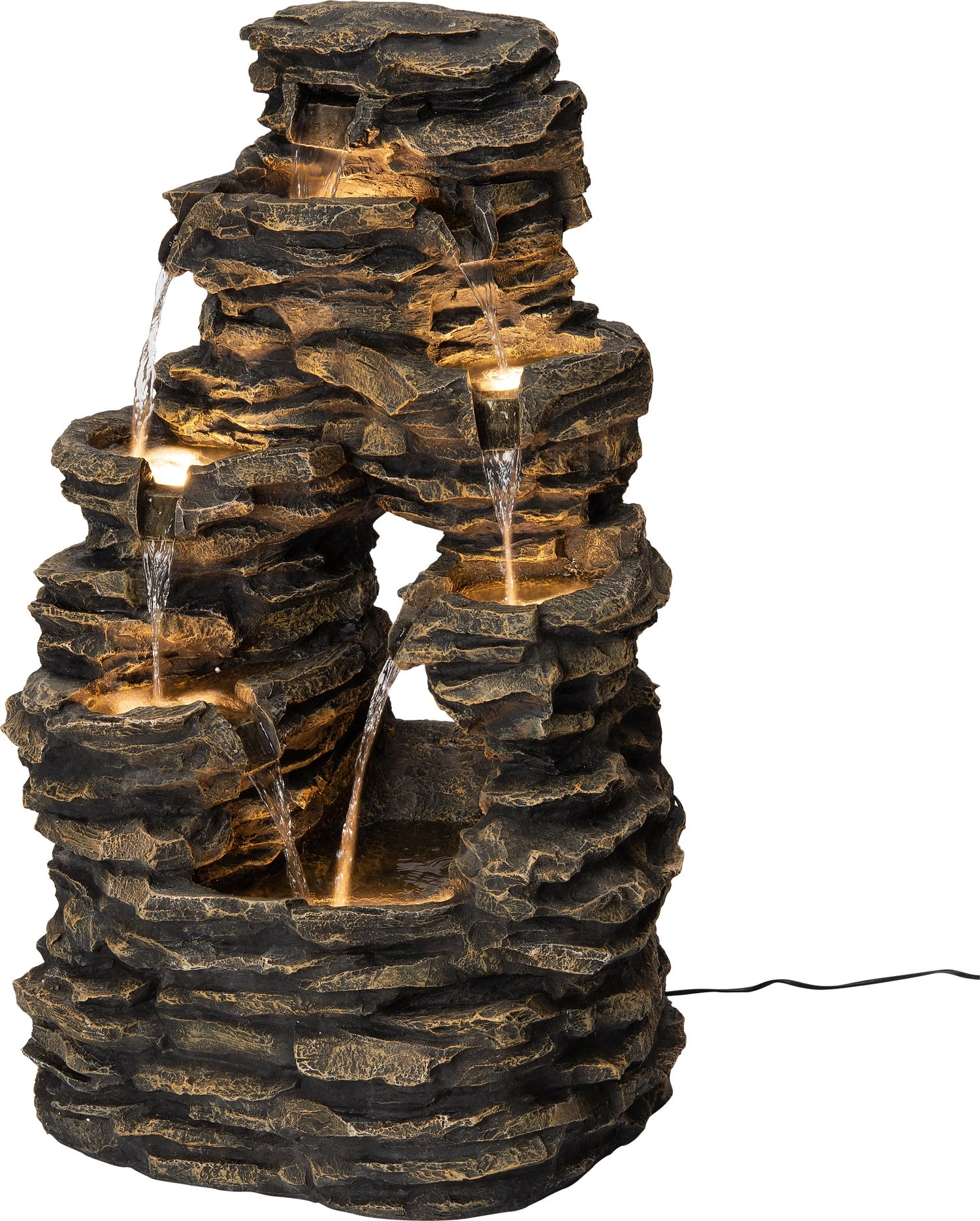 Intratuin Waterornament Wateval Met LED Verlichting Grijs 62 X 48 X 97 Cm 2 Intratuin Waterornament Wateval Met LED Verlichting Grijs 62 X 48 X 97 Cm - Afbeelding 2