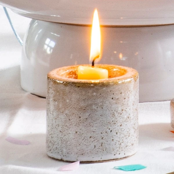 Intratuin Kandelaar Lux Bruin D 6,5 H 6 Cm 2 Intratuin Kandelaar Lux Bruin D 6,5 H 6 Cm - Afbeelding 2