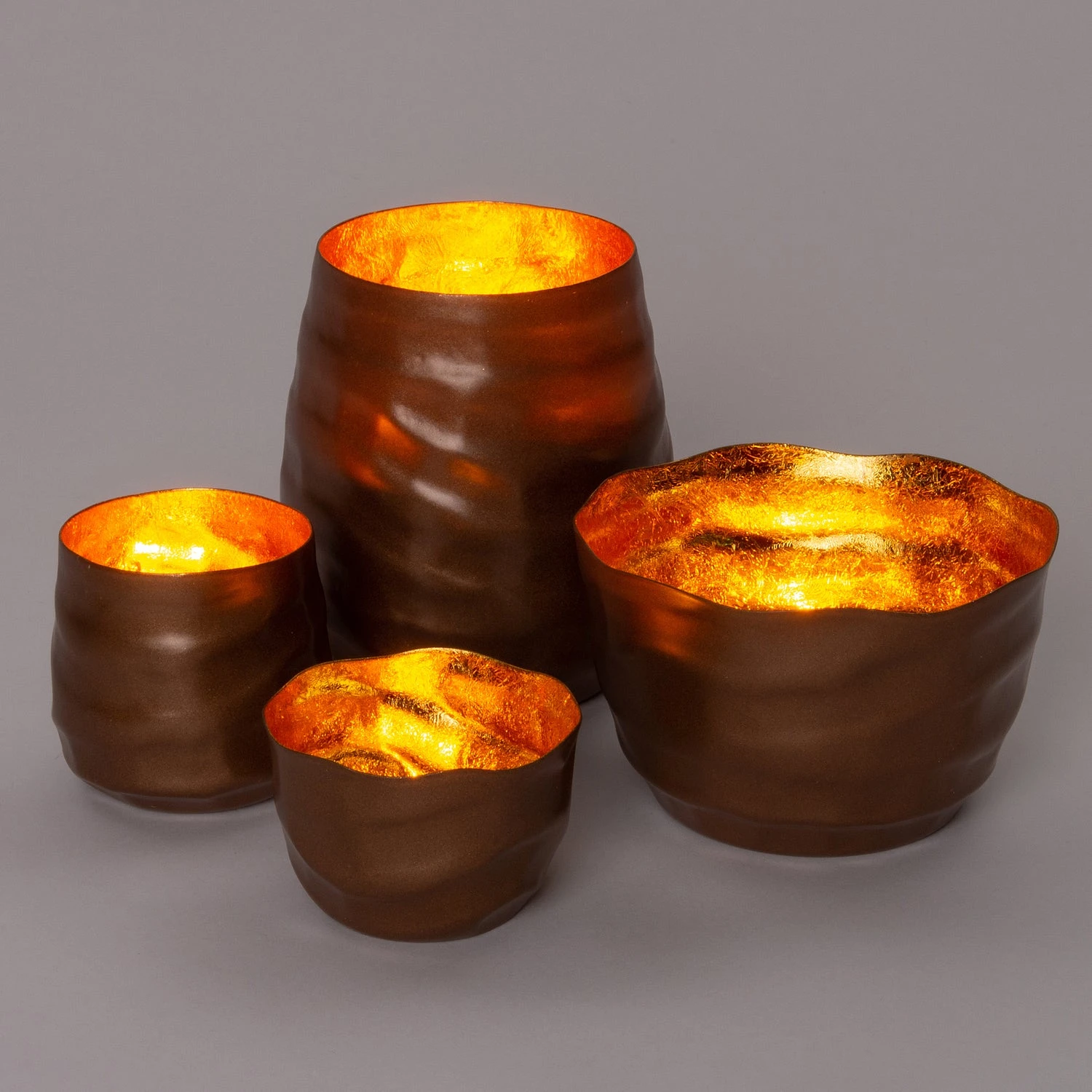 Intratuin Waxinelichthouder Loki Gegolfd Koper / Goud D 8 H 7 Cm 2 Intratuin Waxinelichthouder Loki Gegolfd Koper / Goud D 8 H 7 Cm - Afbeelding 2