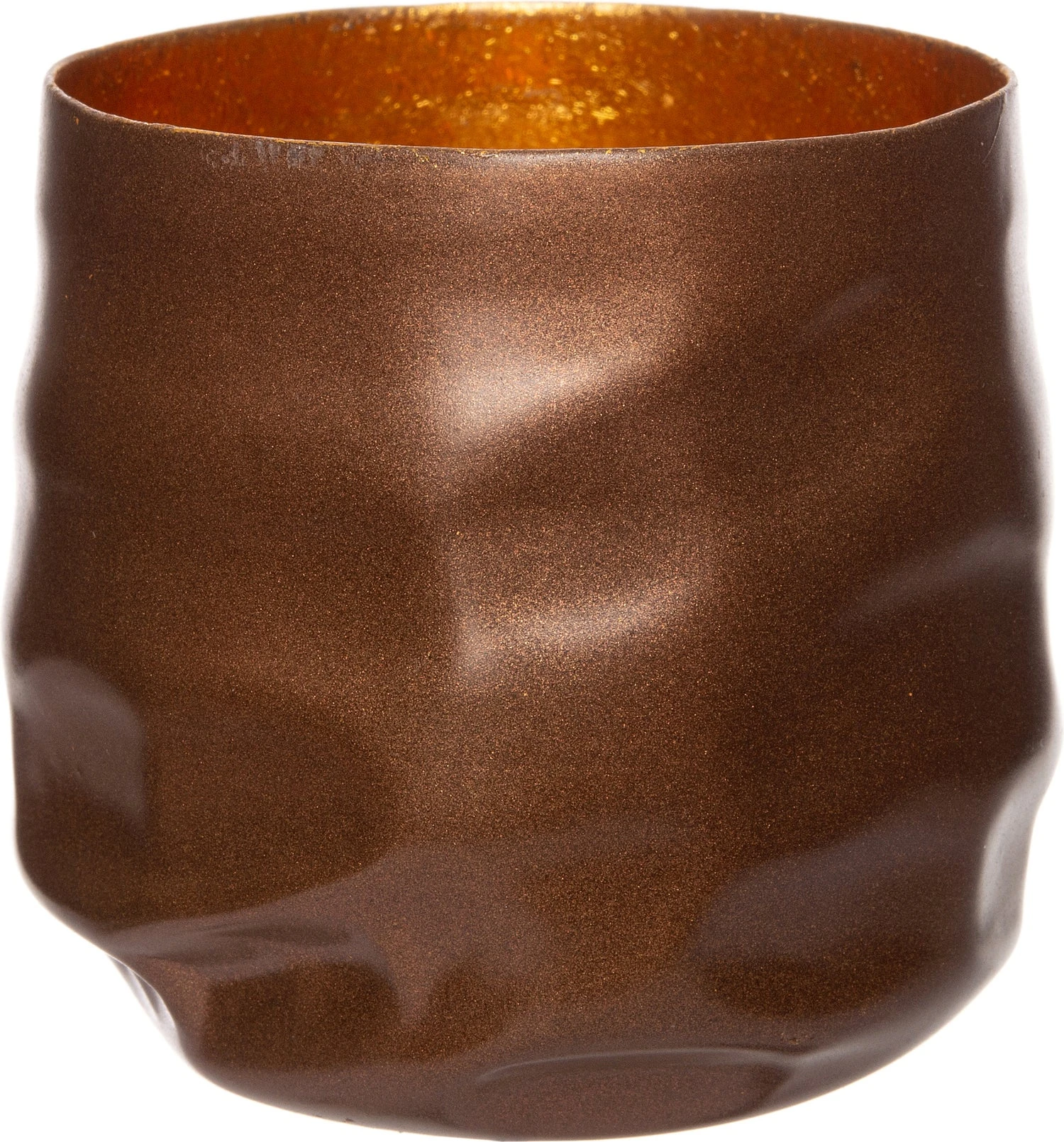 Intratuin Waxinelichthouder Loki Gegolfd Koper / Goud D 8 H 7 Cm 1 Intratuin Waxinelichthouder Loki Gegolfd Koper / Goud D 8 H 7 Cm