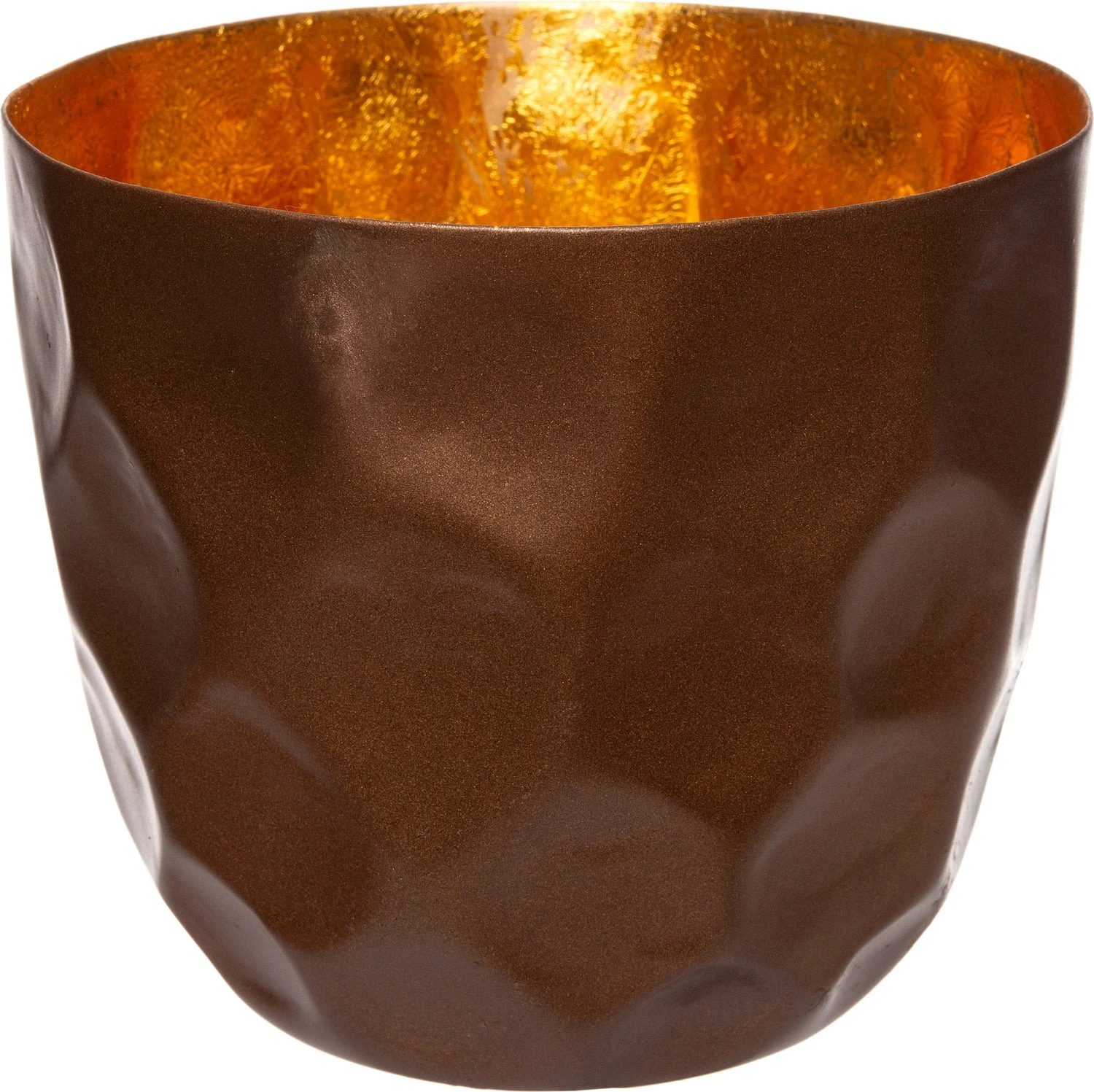 Intratuin Waxinelichthouder Loki Gehamerd Koper / Goud D 12 H 11 Cm 1 Intratuin Waxinelichthouder Loki Gehamerd Koper / Goud D 12 H 11 Cm