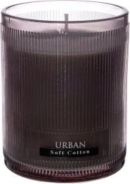 Intratuin Geurkaars Urban Soft Cotton Grijs 32 Uur D 8,3 H 10,8 Cm