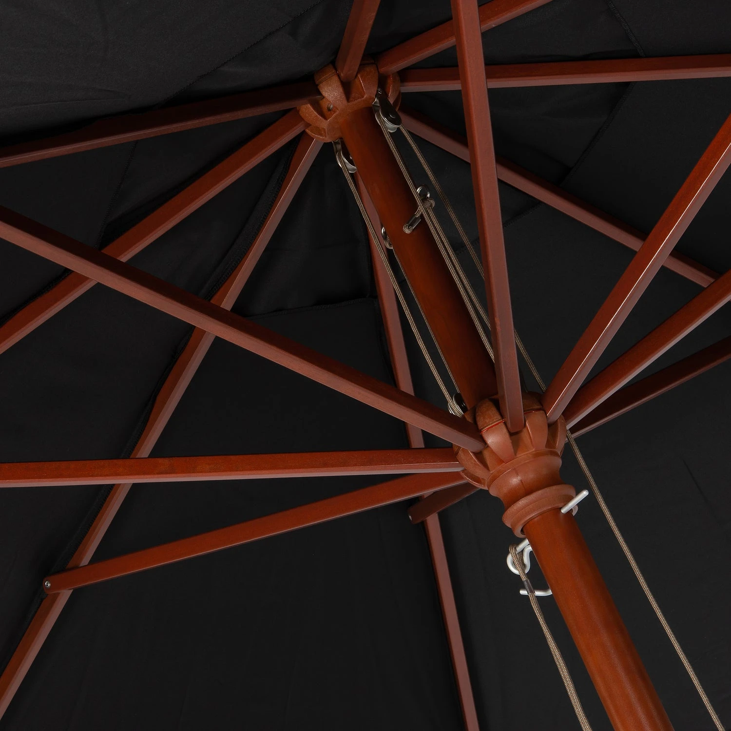 Intratuin Parasol Vienna Zwart 80+UV D 300 Cm 3 Intratuin Parasol Vienna Zwart 80+UV D 300 Cm - Afbeelding 3