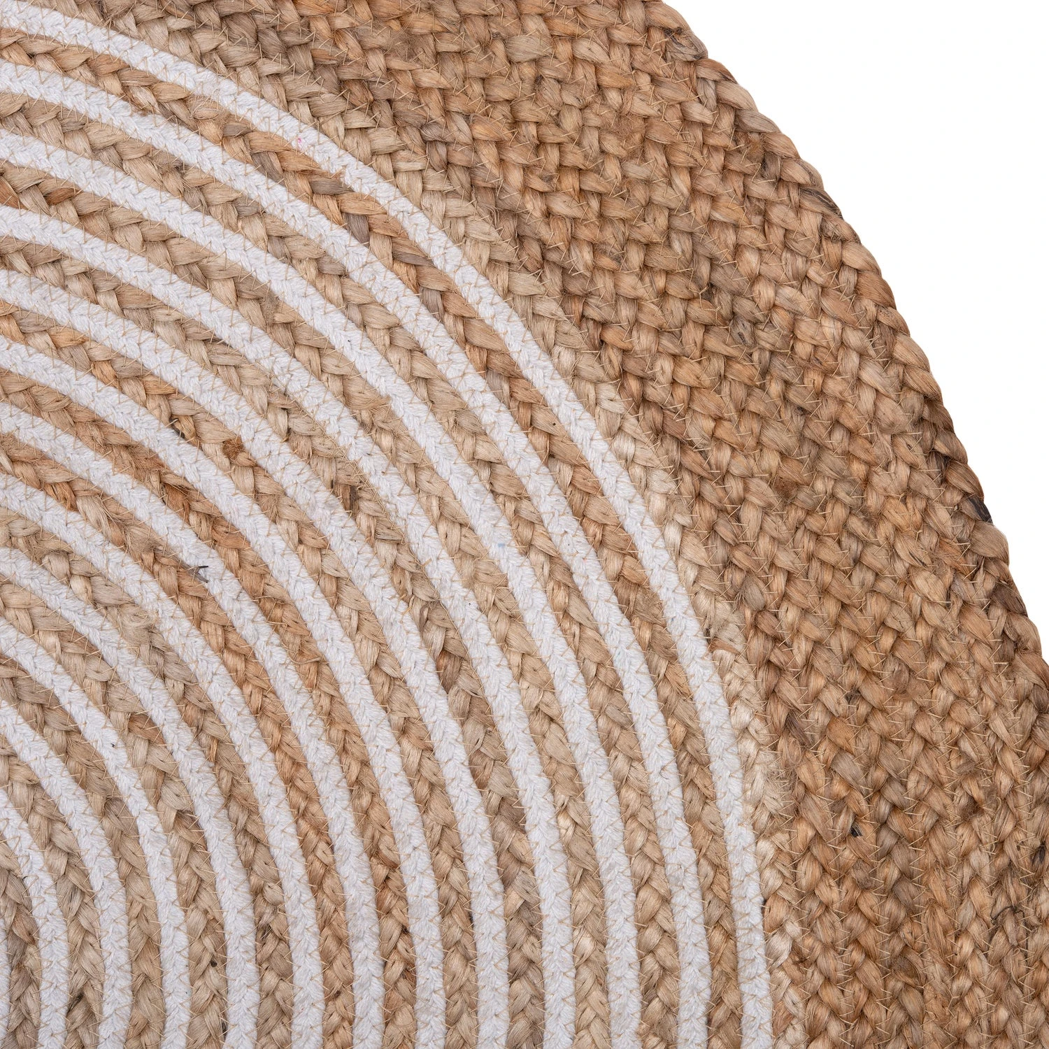 Intratuin Vloerkleed Miyuki Naturel / Wit D 90 Cm 2 Intratuin Vloerkleed Miyuki Naturel / Wit D 90 Cm - Afbeelding 2