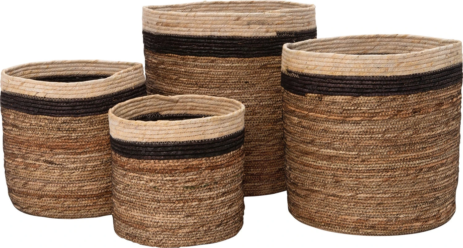 Intratuin Opbergmand Pipa Naturel / Zwart / Bruin D 33 H 32 Cm 2 Intratuin Opbergmand Pipa Naturel / Zwart / Bruin D 33 H 32 Cm - Afbeelding 2