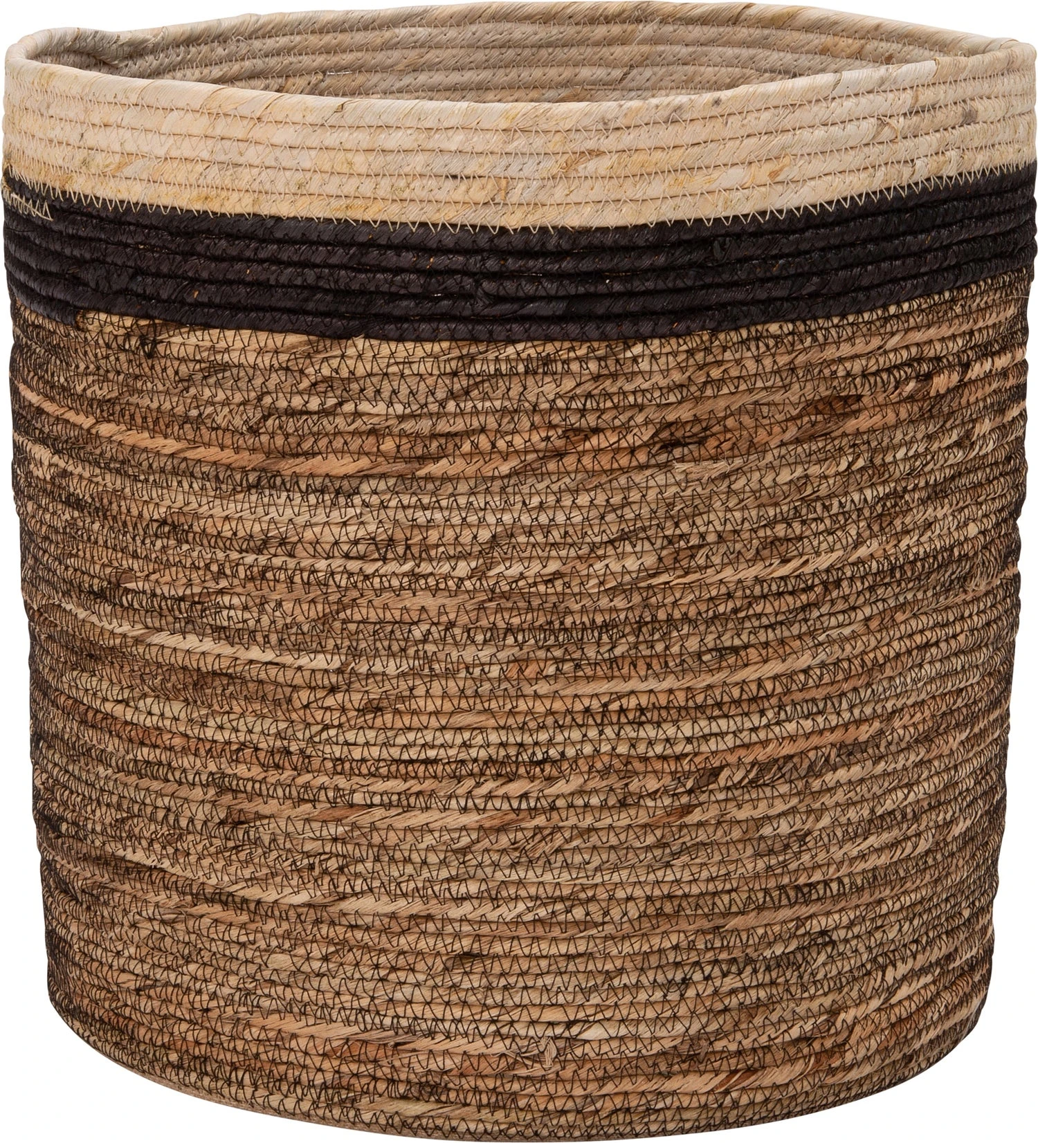 Intratuin Opbergmand Pipa Naturel / Zwart / Bruin D 33 H 32 Cm 1 Intratuin Opbergmand Pipa Naturel / Zwart / Bruin D 33 H 32 Cm