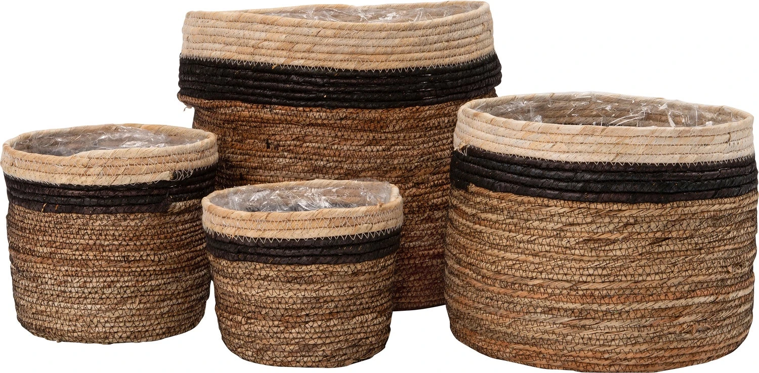 Intratuin Plantenmand Pipa Naturel / Zwart / Bruin D 24 H 24 Cm 2 Intratuin Plantenmand Pipa Naturel / Zwart / Bruin D 24 H 24 Cm - Afbeelding 2