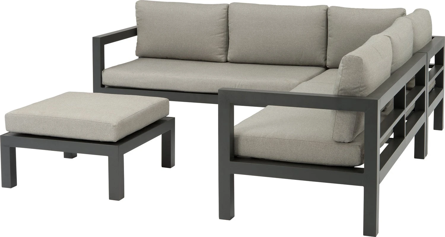 Intratuin 4-zits Loungeset Nola Grijs 2 Intratuin 4-zits Loungeset Nola Grijs - Afbeelding 2