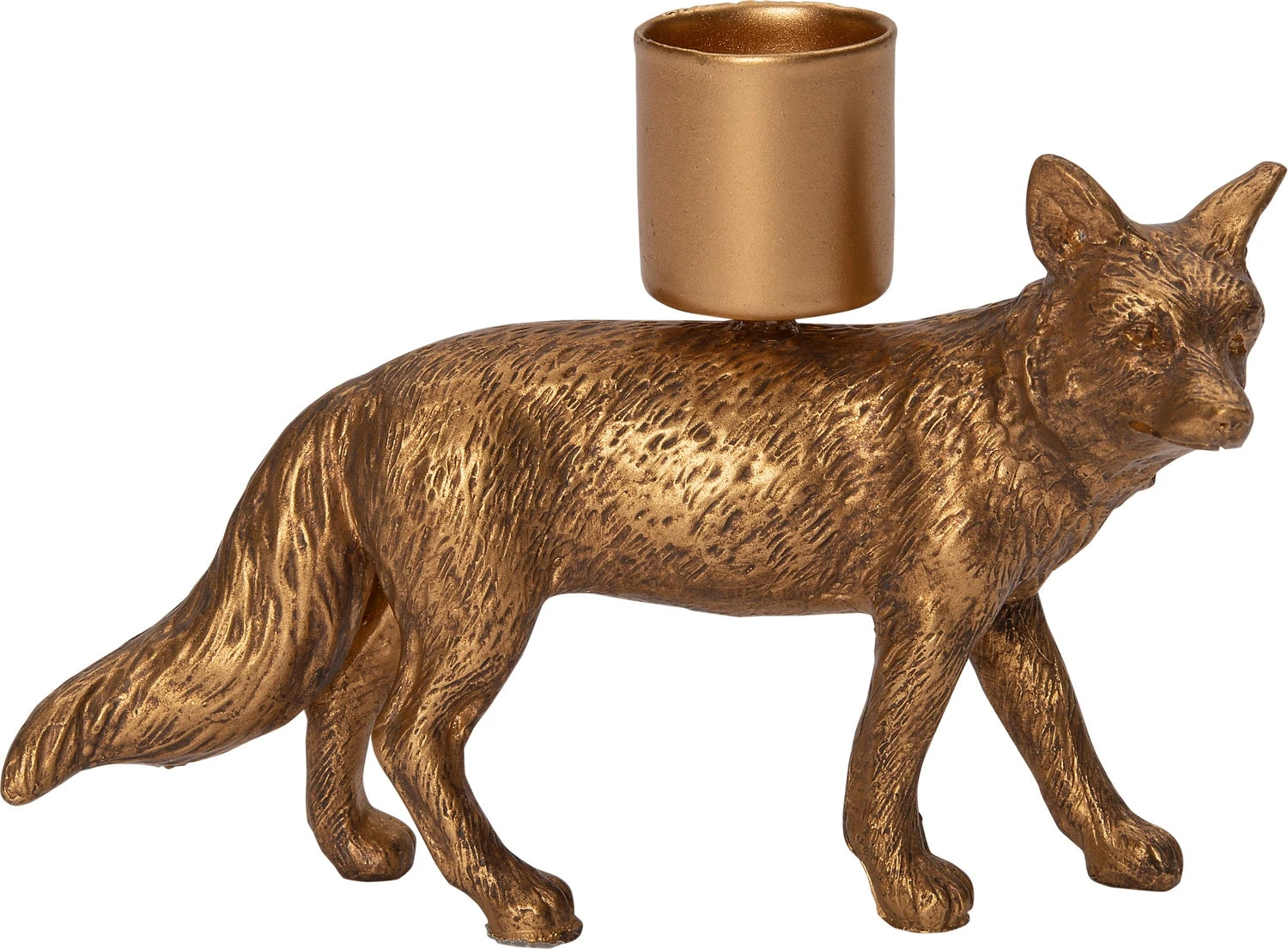 Intratuin Kandelaar Vos 11 X 3 X 8,5 Cm Goud 1 Intratuin Kandelaar Vos 11 X 3 X 8,5 Cm Goud