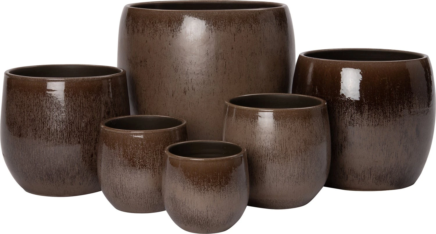 Intratuin Bloempot Feda Bruin D 38 H 38 Cm 2 Intratuin Bloempot Feda Bruin D 38 H 38 Cm - Afbeelding 2