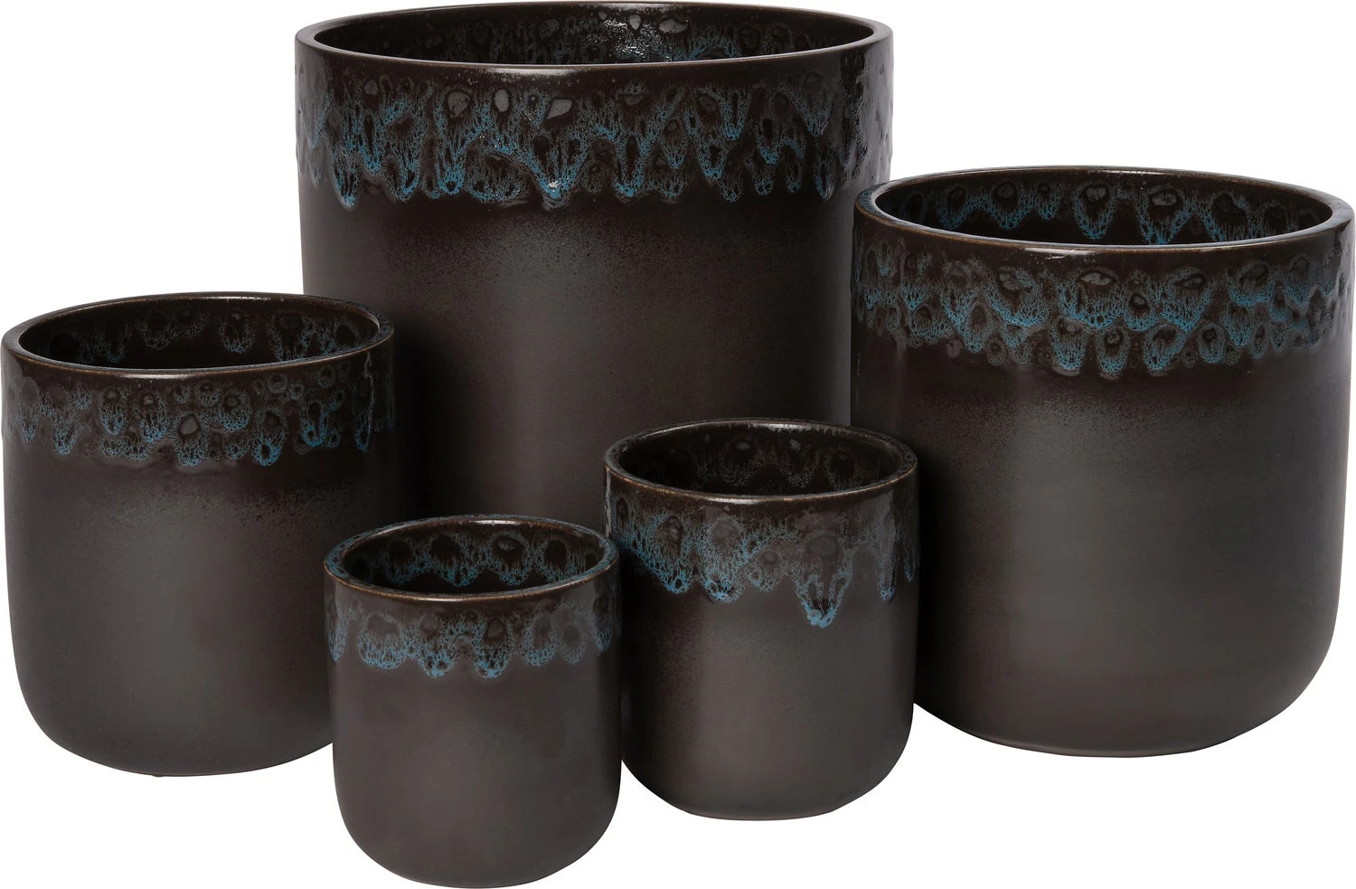 Intratuin Bloempot Leonie Grijs / Blauw D 13 H 16 Cm 2 Intratuin Bloempot Leonie Grijs / Blauw D 13 H 16 Cm - Afbeelding 2