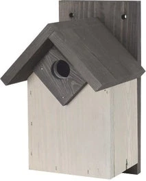 Intratuin Nestkast Duo Koolmees Grijs/wit 18 X 19 X 29 Cm