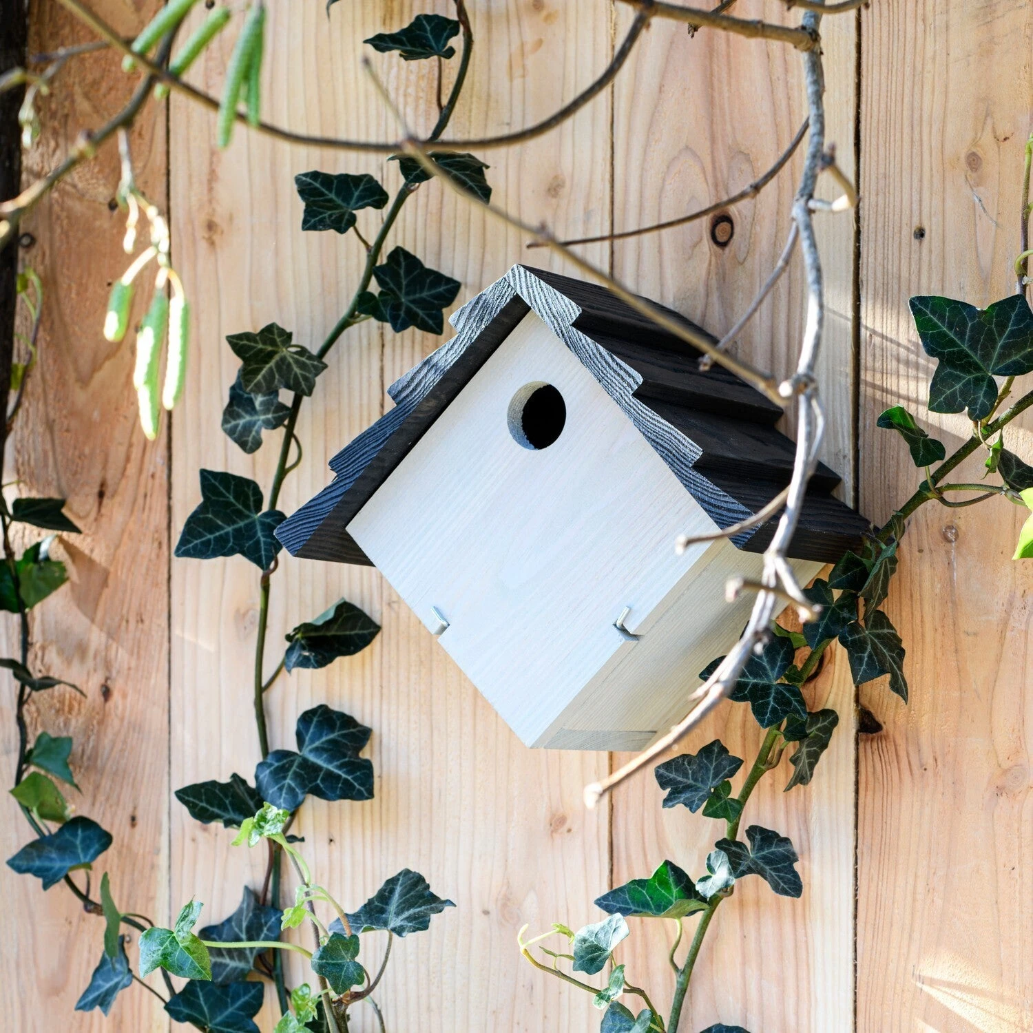 Intratuin Nestkast Puntdak Grijs 15 X 26 X 23 Cm 2 Intratuin Nestkast Puntdak Grijs 15 X 26 X 23 Cm - Afbeelding 2