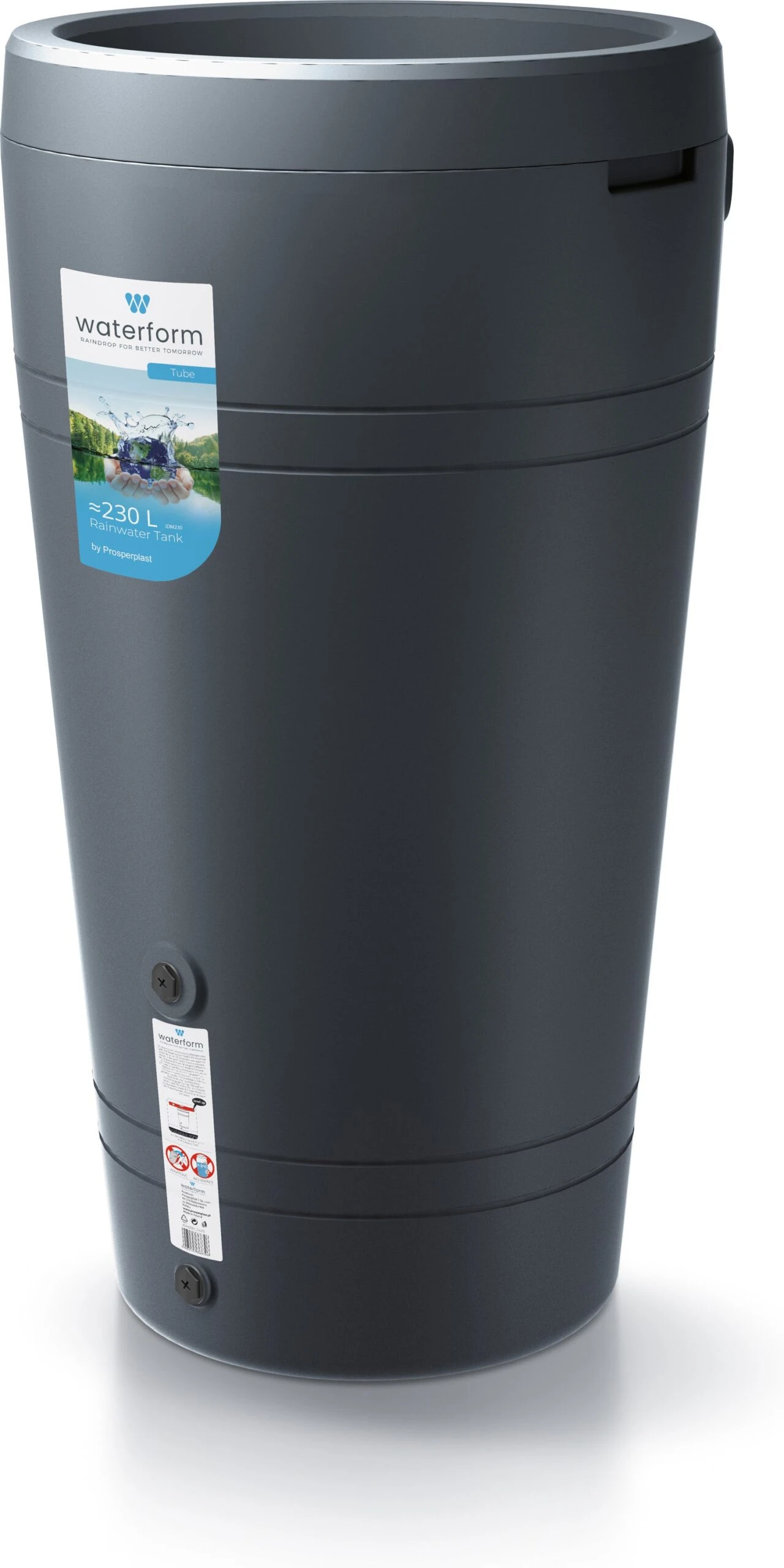 Intratuin Regenton Met Plantenbak Tube Antraciet 230 L 1 Intratuin Regenton Met Plantenbak Tube Antraciet 230 L