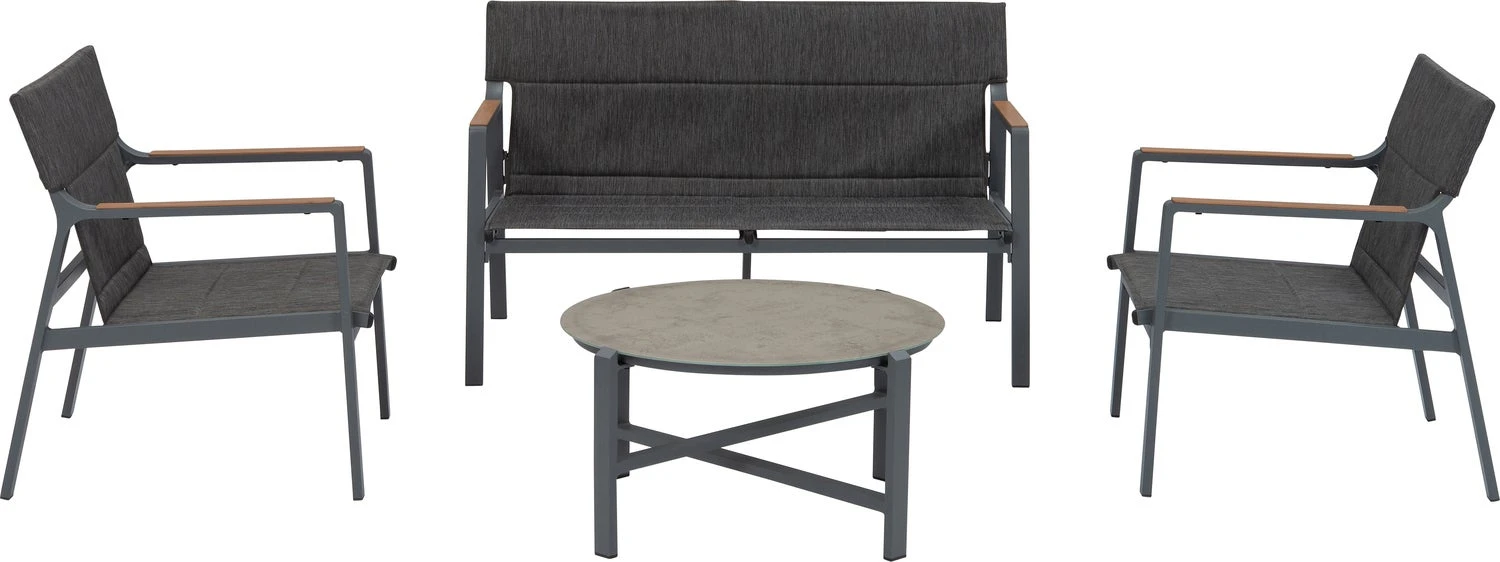 Intratuin 4-zits Loungeset Derby Grijs 2 Intratuin 4-zits Loungeset Derby Grijs - Afbeelding 2