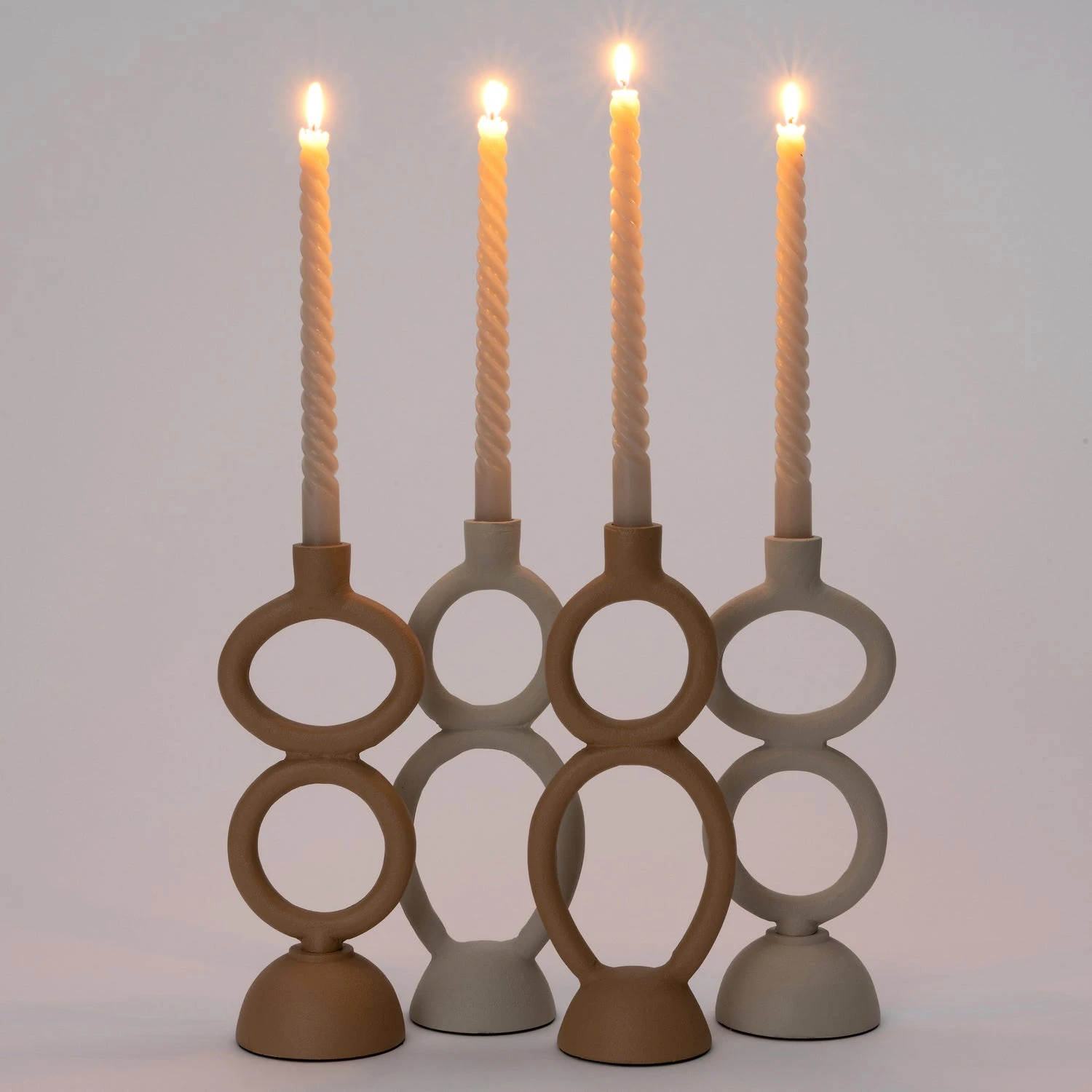 Intratuin Kandelaar Indy Bruin 11 X 9 X 26 Cm 3 Intratuin Kandelaar Indy Bruin 11 X 9 X 26 Cm - Afbeelding 3