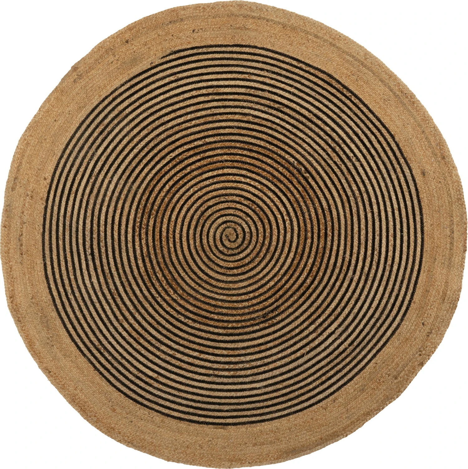 Intratuin Vloerkleed Moela Lijnen Naturel / Zwart D 150 Cm 1 Intratuin Vloerkleed Moela Lijnen Naturel / Zwart D 150 Cm