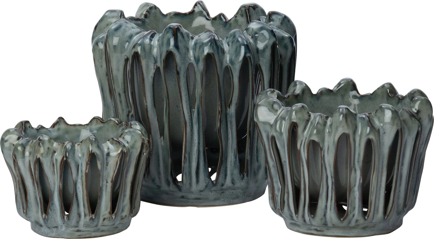 Intratuin bloempot Gyda Blauw D 19,5 H 14,8 cm 2 Intratuin bloempot Gyda Blauw D 19,5 H 14,8 cm - Afbeelding 2