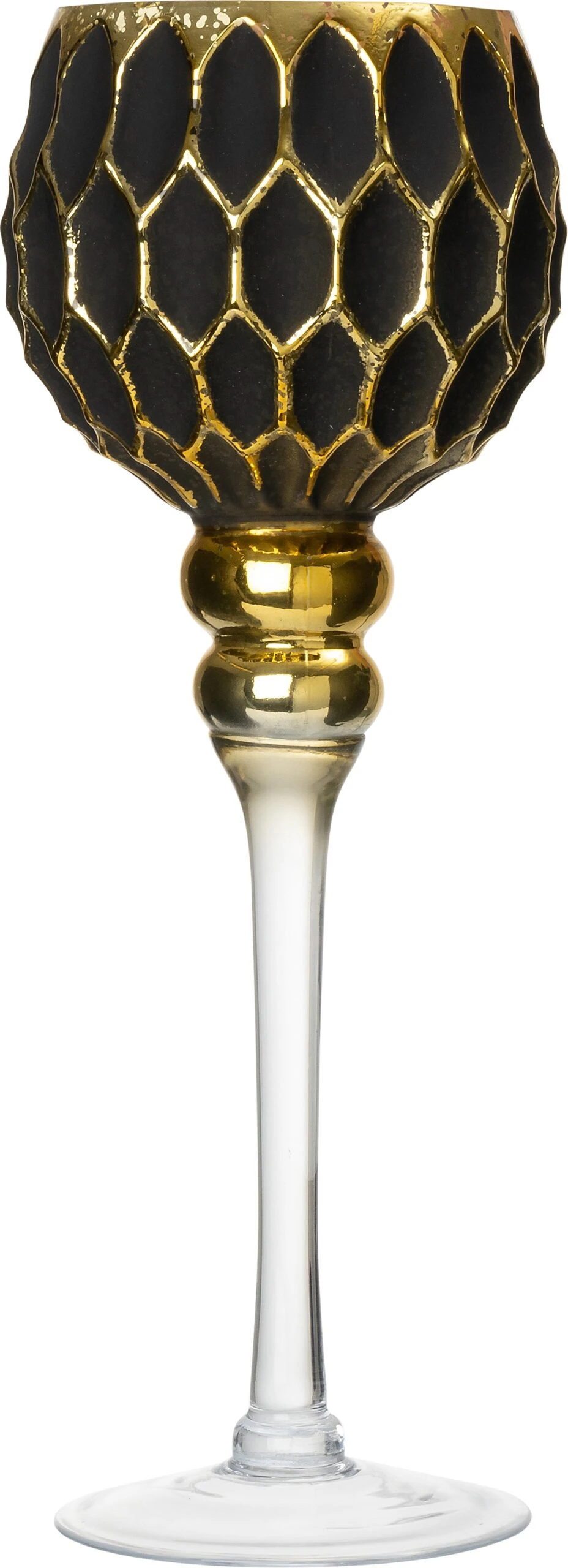 Intratuin Waxinelichthouder Op Voet Emma Zwart / Goud D 12 H 35 Cm 1 Intratuin Waxinelichthouder Op Voet Emma Zwart / Goud D 12 H 35 Cm