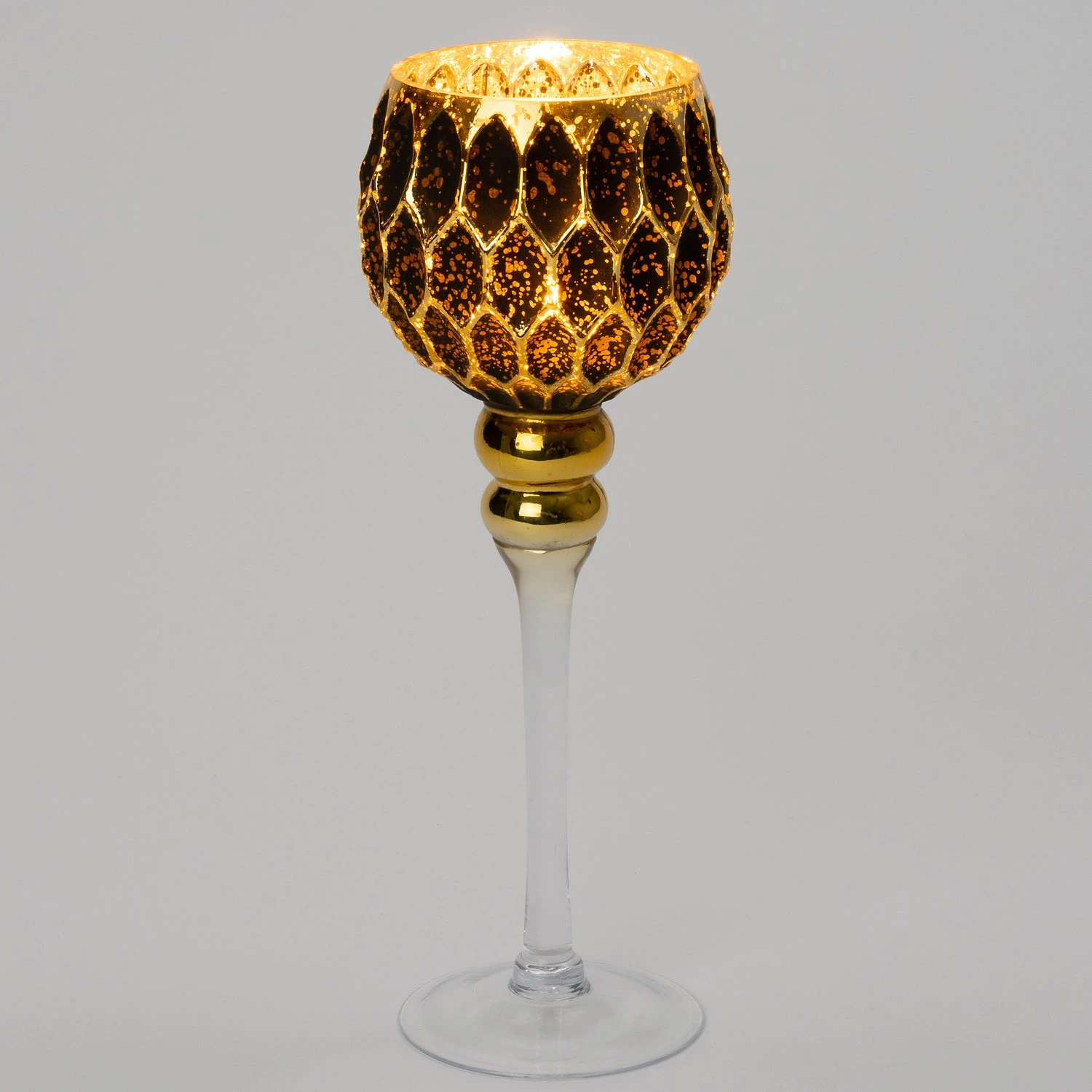 Intratuin Waxinelichthouder Op Voet Emma Zwart / Goud D 12 H 35 Cm 2 Intratuin Waxinelichthouder Op Voet Emma Zwart / Goud D 12 H 35 Cm - Afbeelding 2