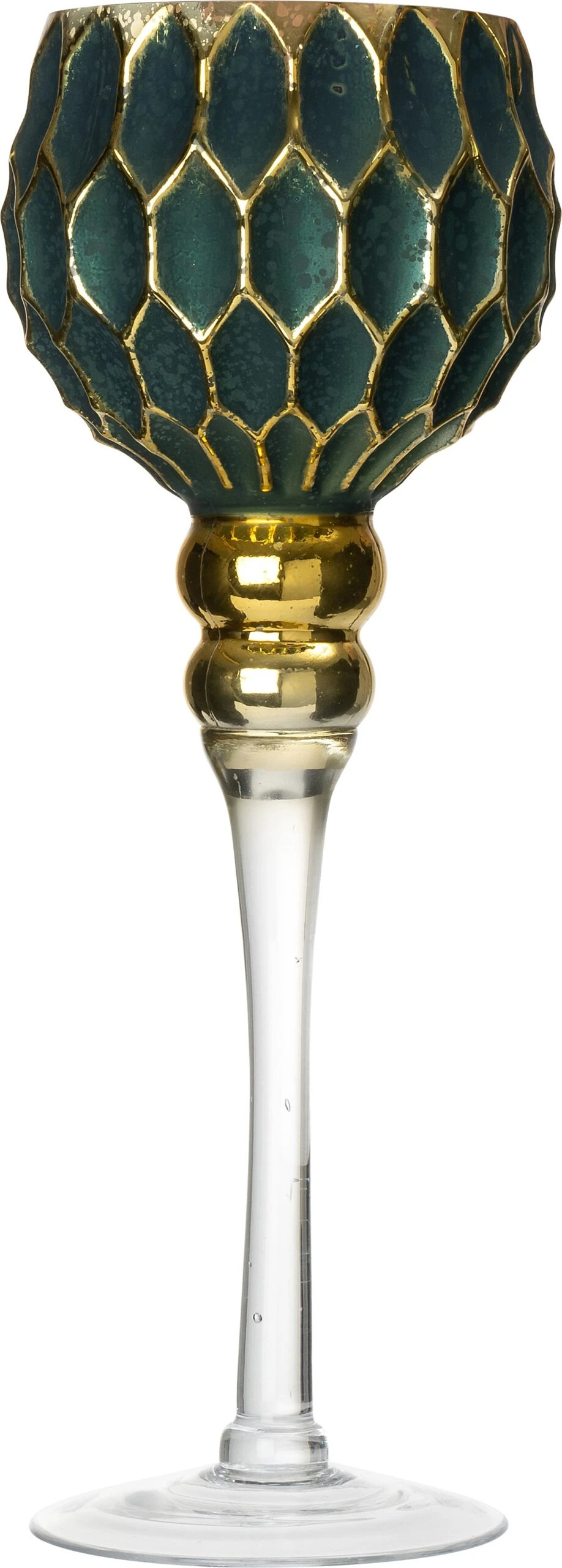 Intratuin Waxinelichthouder Op Voet Cato Goud / Groen D 12 H 35 Cm 1 Intratuin Waxinelichthouder Op Voet Cato Goud / Groen D 12 H 35 Cm