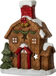 Intratuin Waxinelichthouder Lomi Huisje Bruin / Wit 37 X 18,5 X 47 Cm 1 Intratuin Waxinelichthouder Lomi Huisje Bruin / Wit 37 X 18,5 X 47 Cm