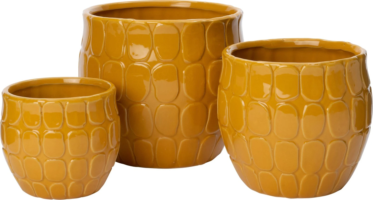 Intratuin Bloempot Nere Geel D 15,5 H 14 Cm 2 Intratuin Bloempot Nere Geel D 15,5 H 14 Cm - Afbeelding 2