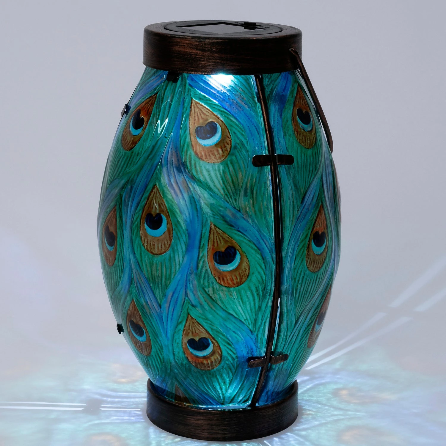 Intratuin Solar Lantaarn Pauw Blauw D 15 H 25 Cm 2 Intratuin Solar Lantaarn Pauw Blauw D 15 H 25 Cm - Afbeelding 2