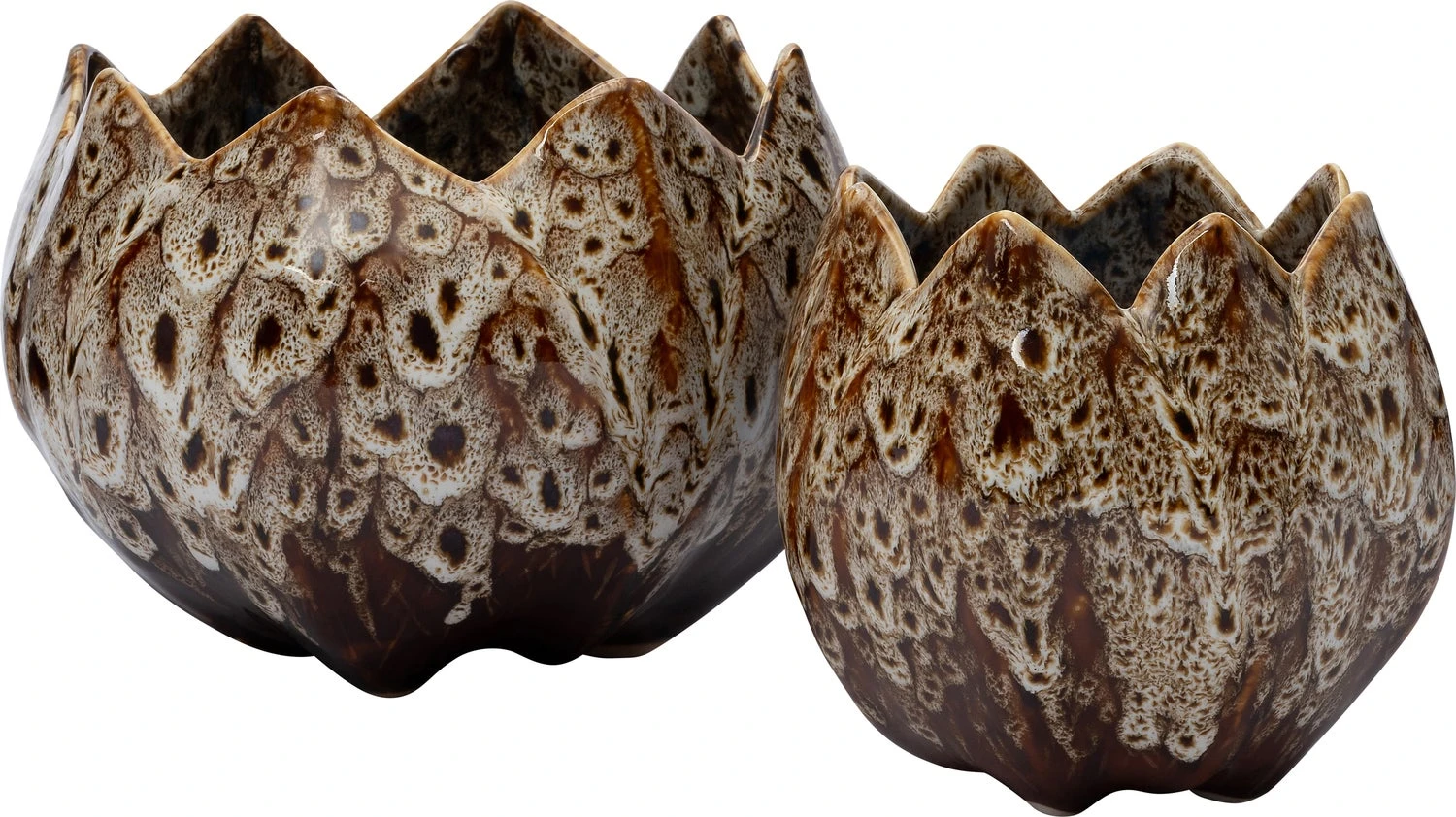 Intratuin Bloempot Jelka Bruin / Wit D 12 H 11 Cm 2 Intratuin Bloempot Jelka Bruin / Wit D 12 H 11 Cm - Afbeelding 2