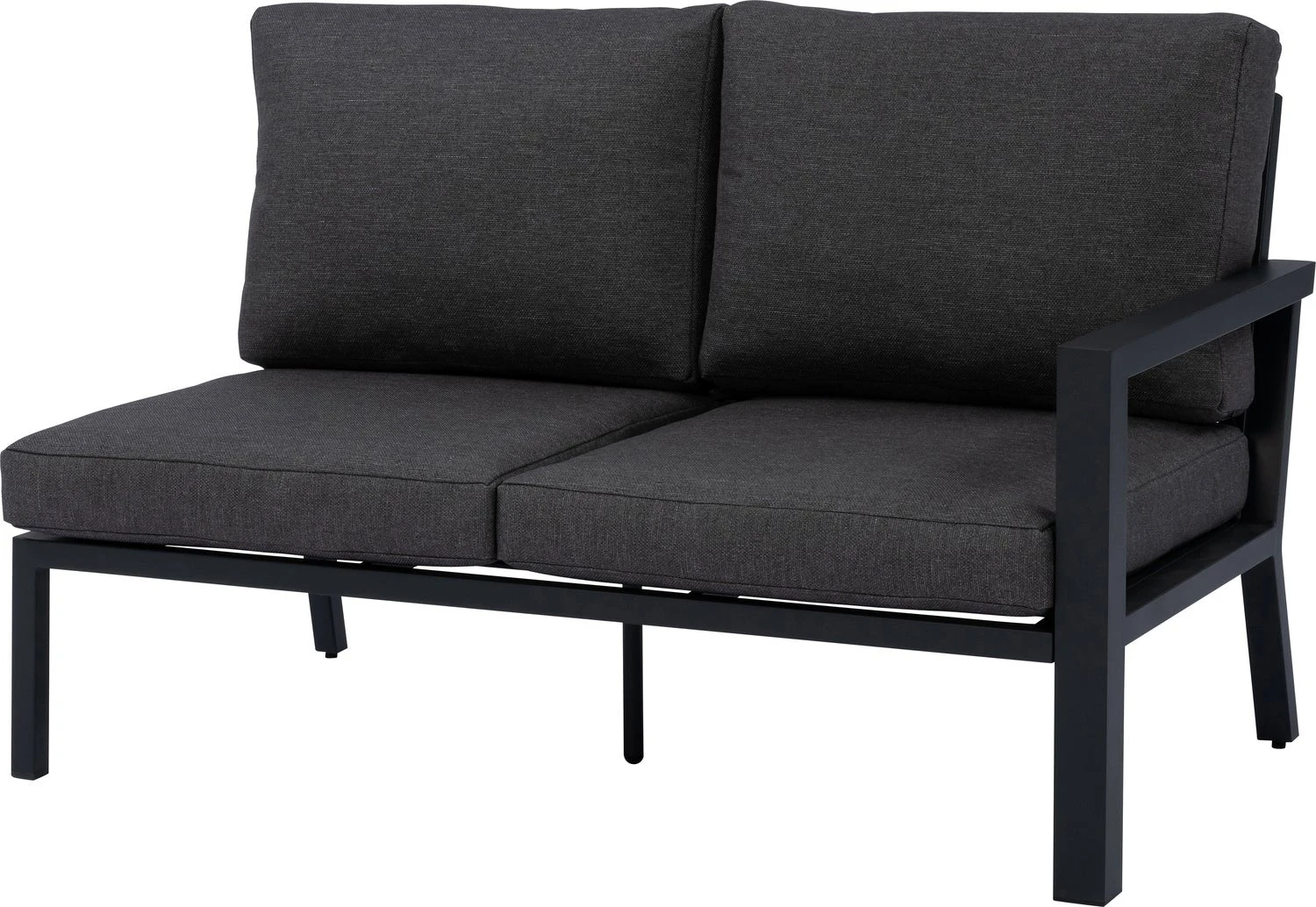 Intratuin 2-zits Loungebank Links Milo Zwart 1 Intratuin 2-zits Loungebank Links Milo Zwart