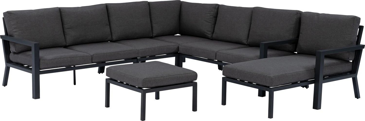 Intratuin 2-zits Loungebank Links Milo Zwart 4 Intratuin 2-zits Loungebank Links Milo Zwart - Afbeelding 4