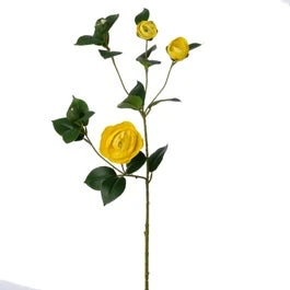 Intratuin Kunstbloem Camellia 73 Cm Geel Groen 1 Intratuin Kunstbloem Camellia 73 Cm Geel Groen